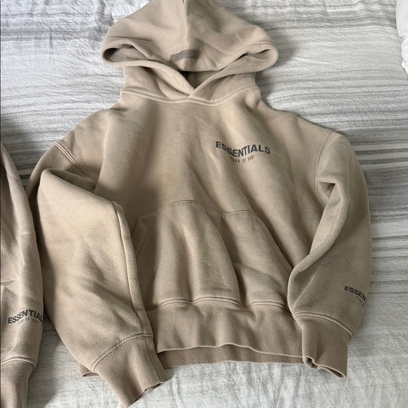 Essentials Boys Beige Hoodie Sweater